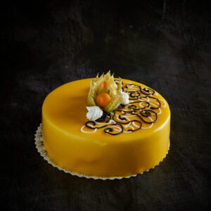 Mango-/passionstærte